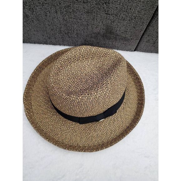 Saint Martin Straw Fedora Men's Hat OS - Picture 5 of 11